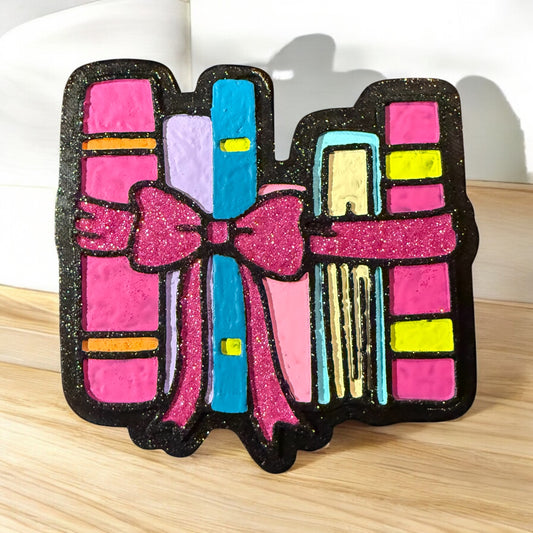 BOOKS W/BOW Car Freshie