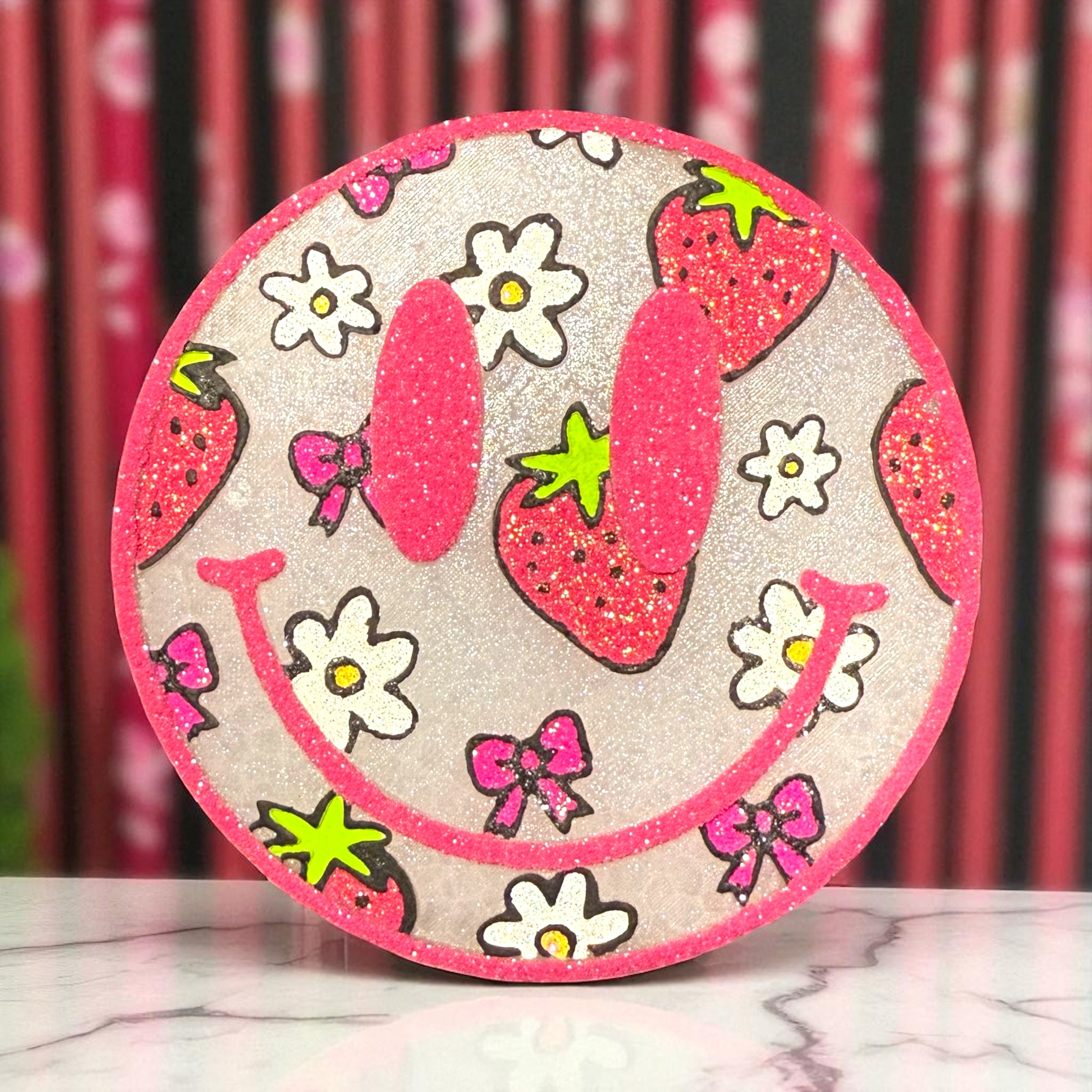 STRAWBERRY DAISY SMILEY Car Freshie