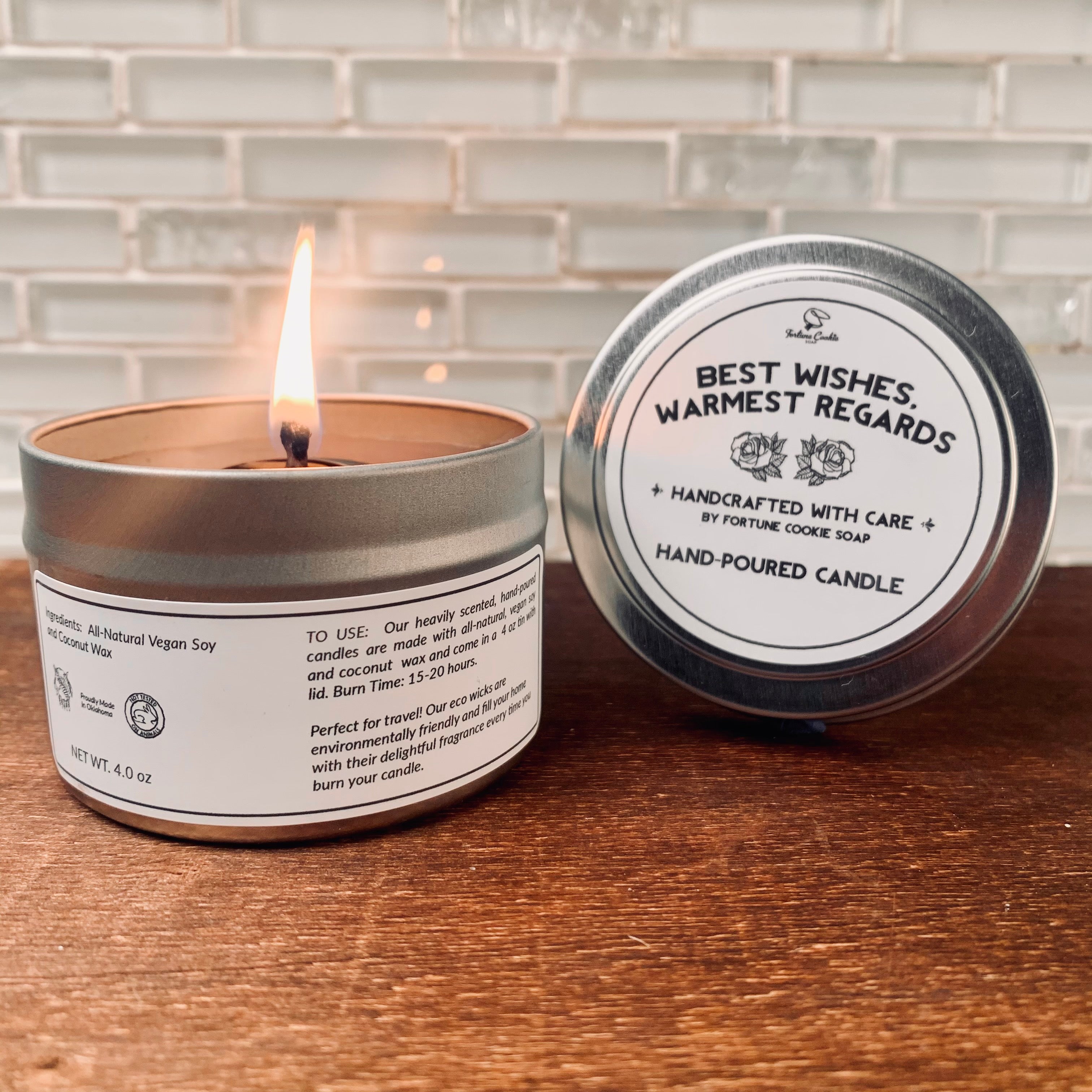 BEST WISHES, WARMEST REGARDS Candle