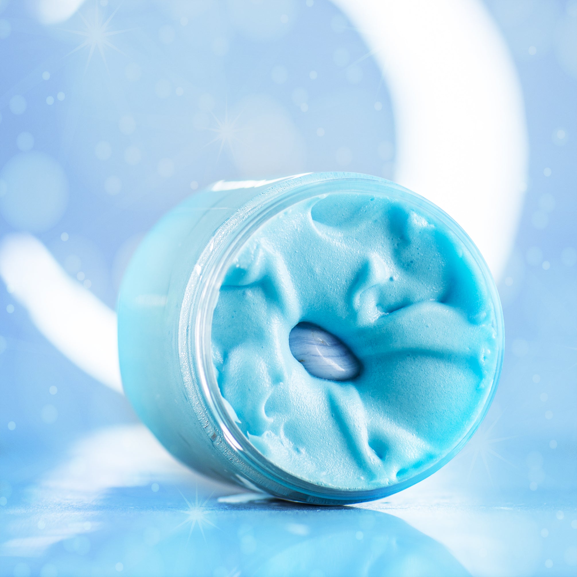 AQUA ILLUSION Blue Lace Agate Infused Whipped Soap